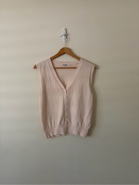 Soft Blush Knit Sleeveless Vest